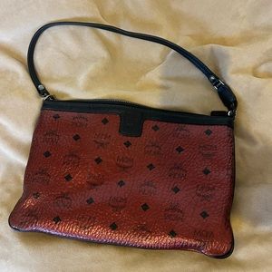EUC burgundy MCM Pouch/shoulder bag